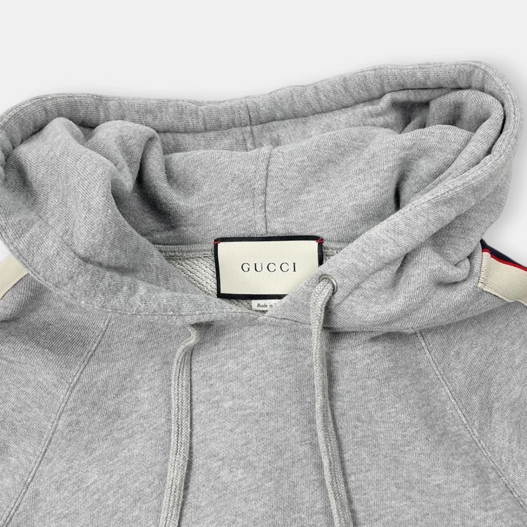 Felpa con cappuccio pullover Gucci linea tecnica logo laterale L m3_0712