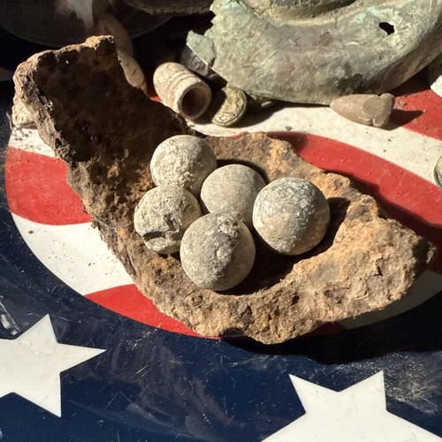 Dug Civil War 💥 🇺🇸 💣 Cannonball Frag  W Case Shot