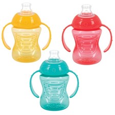 Nuby 3 Pack Two Handle No Spill Toddler Sippy Cups - Toddler Cups Spill Proof