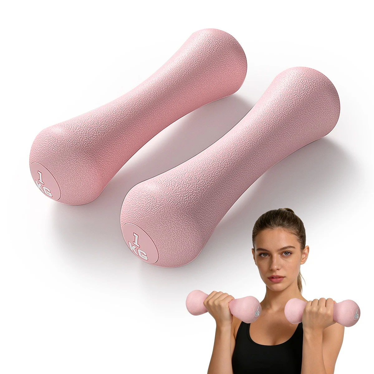 Bone Shaped Neoprene Dumbbells Soft Grip Hand Weights Exercise Dumbell Home Gym