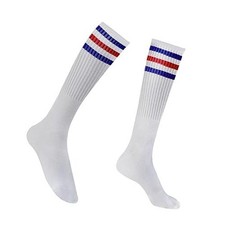 Striped Thigh High Socks,Knee High Socks For Women,Striped Tube 00 Red Blue