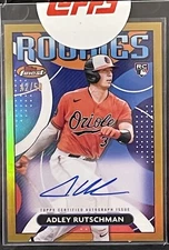 2023 Adley Rutschman Topps Finest Gold Rookie Design Variation Auto /50 Orioles