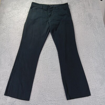 Culvers Pants Womens 12 Black Uniform Stretch Mid-Rise Restaurant