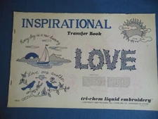 Tri Chem Hot Iron Transfer Book 0502 Inspirational Love Hearts Bird Peace Flower