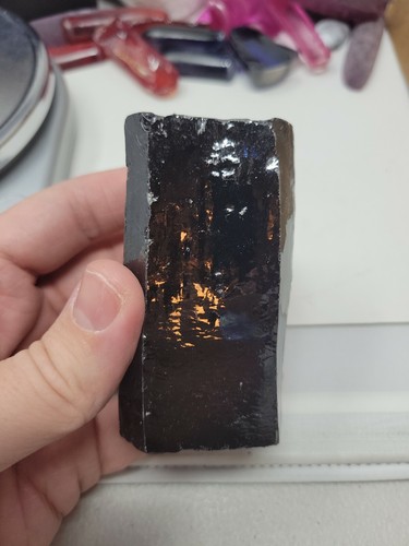 Black CZ Cubic Zirconia Gemstone Facet Rough