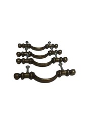 4 VTG Amerock Antique Brass Cabinet Pulls Drawer Door Handles 3" 745-I,