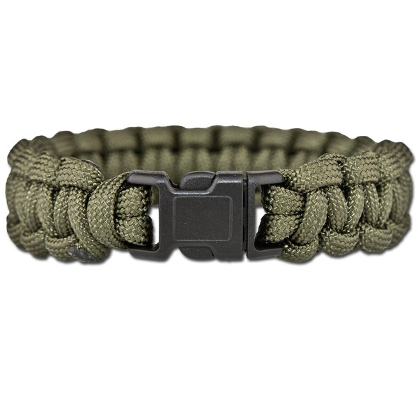 Neu Survival Paracord Armband Oliv FüR Camping Outdoor Survival Bushcrafting-image
