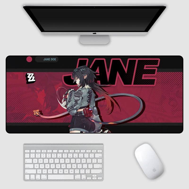 Alfombrilla de ratón impermeable grande Zenless Zone Zero Cosplay Jane Doe alfombrilla de mesa Otaku Foto 2 de 4