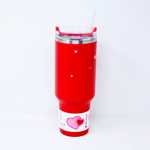 Stanley Target Exclusive Valentine’s Day 2025 40oz Tumbler Ruby Hearts Red - Picture 4 of 12