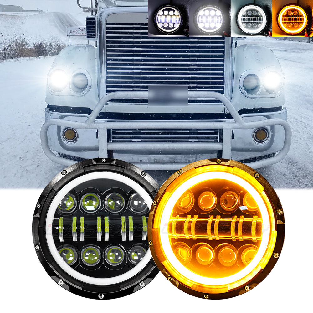 for Freightliner Coronado 7'' Inch LED Headlight Conversion Kit