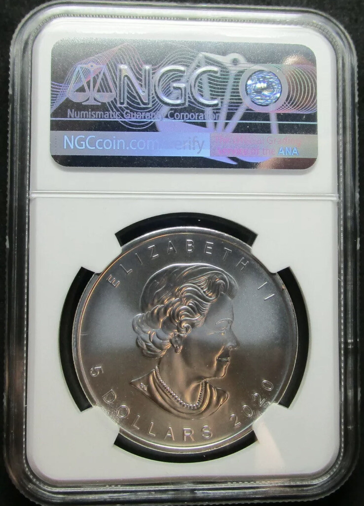 1oz 2020 Canadian Maple Leaf 5ドル 銀貨 $_57.JPG