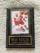 Upper Deck Brian Rafalski Detroit Red Wings Card with Wood Base