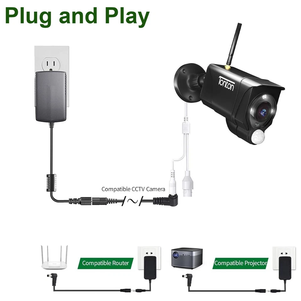 100pcs DC Power 5.5mm x 2.1mm Male 90° Right Angle To Female Extension Cable 1m - Image 2 of 4