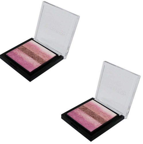 Pack of 2 Makeup Revolution Beauty Vivid Shimmer Brick, Pink Kiss - Picture 4 of 5