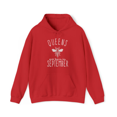 Queens Are Born In September Graphic Hoodie, Sizes S-5XL