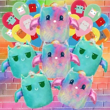 SQUISHMALLOWS  CUPCAKE BALLOON CUP PLATE birthday party decoration theme idea