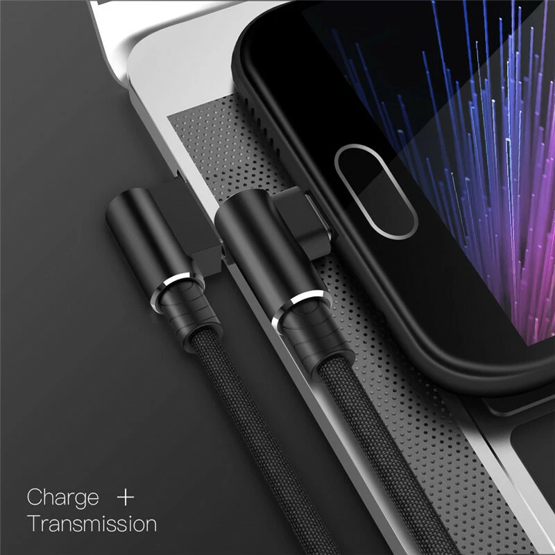 Type C Cable 90° Right Angle Fast Charging Data Sync Cable For Samsung S8 S9 - Image 2 of 4