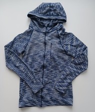 Women s Soho Sport Small Jacket Athletic Hoodie Blue White Thumbholes