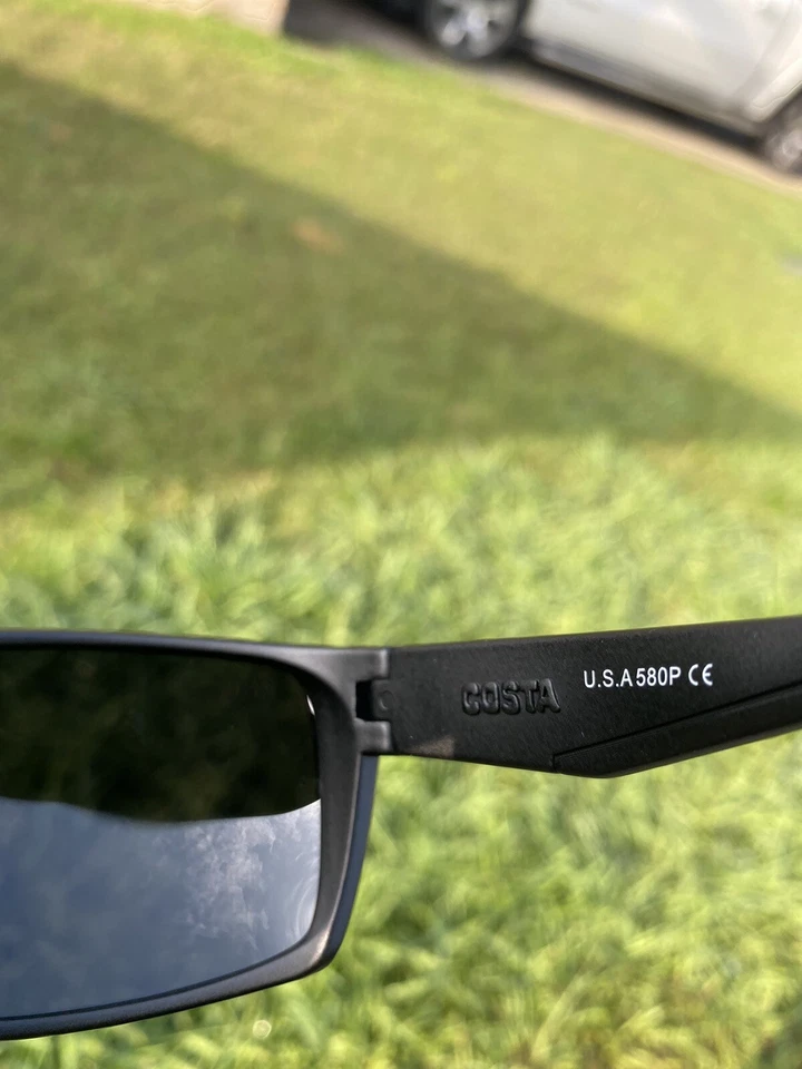 Gafas de sol rectangulares Costa Del Mar para hombre - negras/negras Foto 4 de 4