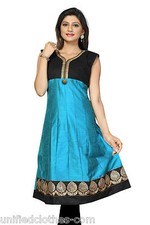 Ethnic Pakistani Heavy Anarkali Rich Silk Kurti Top Dress Kurta for Women 275