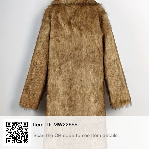 MEN'S TRENDY POLAR FLEECE FLUFFY LONG COAT HIP HOP STYLE SIZE LARGE - Picture 7 of 7