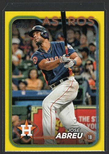 Jose Abreu 2024 Topps #410 Yellow Parallel - Houston Astros