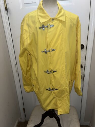 Vintage Polo Ralph Lauren Yellow Firemen Coat Jacket XXL Cotton  - Afbeelding 1 van 12
