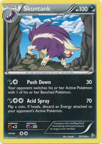 Skuntank 55/106 Flashfire Near Mint NM Pokemon DNA GAMES