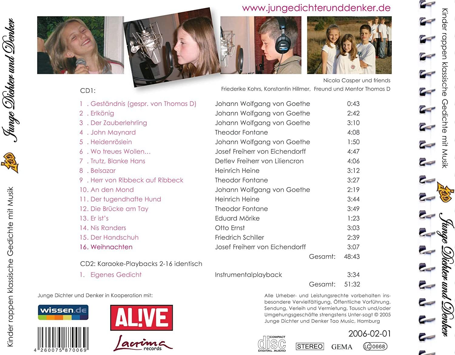 Thumbnail - Junge Dichter Und Denker Junge Dichter Und Denker - Die 1ste (cd)