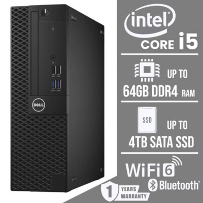Dell Desktop Computer PC SFF Intel i5 up to 32GB RAM 1TB SSD Windows 11 WIFI 6