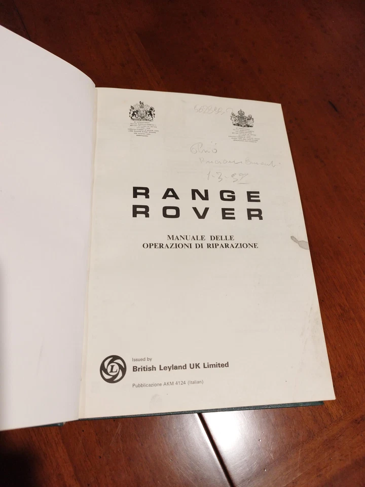 Range Rover Classic Manuale di riparazione (italiano) - Immagine 4 di 4