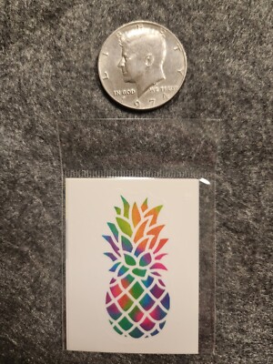 Multicolor Pineapple 2 1/2'' Off the Hook Vinyl Sticker