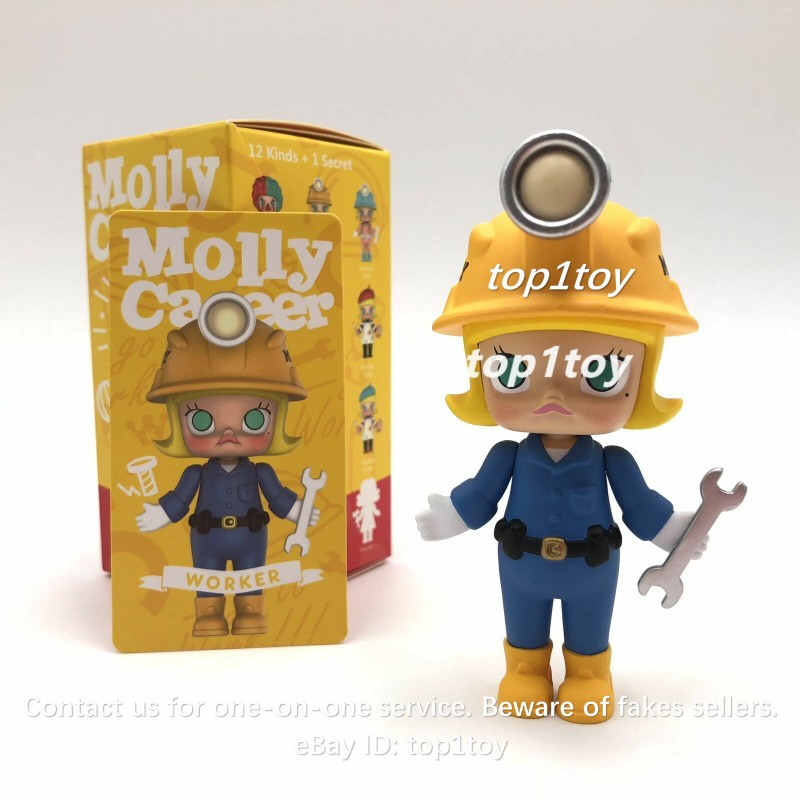 POP MART KENNYSWORK Molly Career Worker Blue Mini Figure | eBay