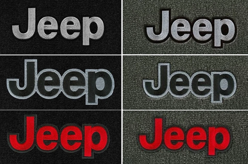Lloyd Mats Velourtex Jeep Wrangler Jeep Logo Floor Mats (1987-2006) - Imagem 3 de 4