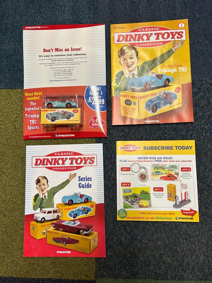 DeAgostini Clásico Dinky Toys Colección Edición Nº1 Revista Triumph TR2 Deportes Foto 2 de 4