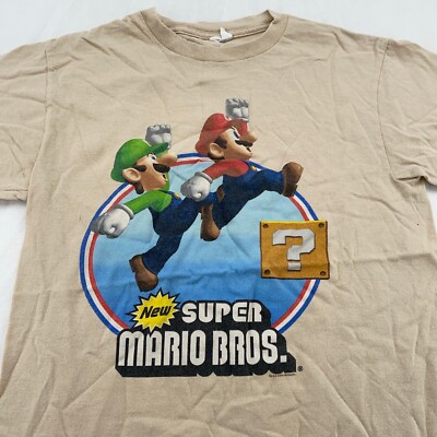 2009 NEW SUPER MARIO BROS NINTENDO DS WII VIDEO GAME T-Shirt XS
