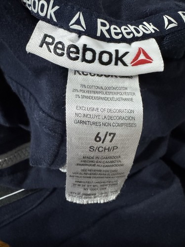 Reebok Youth Small Hoodie 6/7 Navy Blue Pullover Athletic Wear Sweatshirt Sports - Picture 4 of 8