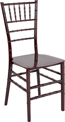 Mahogany Resin Chiavari Chair Commercial Quality Stackable
