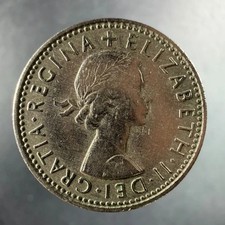 1965 Great Britain Sixpence UK Elizabeth II Bold Design