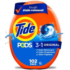 Tide PODS Laundry Detergent Soap Pacs, Original Scent, 102 Count