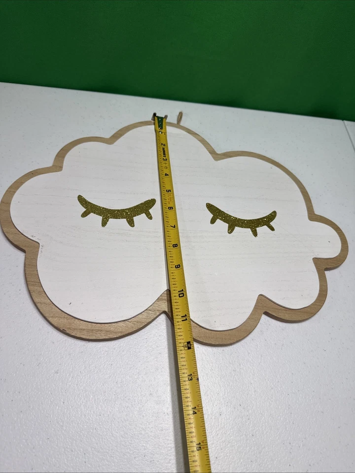 Decoração de parede branca nuvem adormecida pendurada quarto de bebê - Imagem 4 de 4