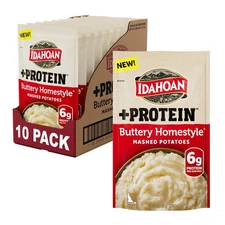 *NEW* Idahoan Buttery 🧈Homestyle +Protein Mashed Potatoes, 4.6 (pack of 10)