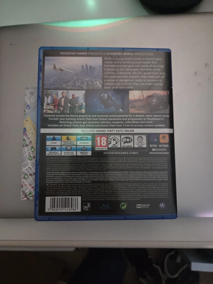 GRAND THEFT AUTO V GTA V SONY PLAYSTATION 4 PS4 PAL INGLESE USATO, foto 3 di 3