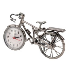 Bike Clock Lifelike Vintage Decor Ornament Compact Table Alarm Clock For Home