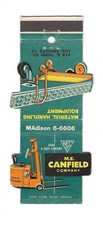 Contour Matchbook Cover - M.e. Canfield Handling Equipment