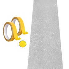 Carpet Runner Runway Rug, Glitter Silver Carpet Runner 55 GSM Thickness 2.46...