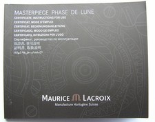 Maurice Lacroix Masterpiece Bedienungsanleitung für  Phase de Lune