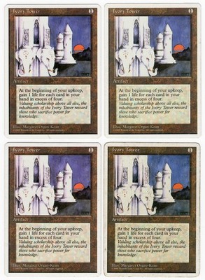 Ivory Tower 1995 MTG Core Set 4th Edition #328 Colorless Rare Artifact MP AZ2