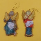 Lot of 12 vintage Christmas Hanging Ornaments Angels & Reindeer — photo 8