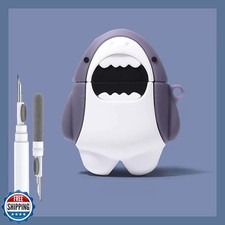 Cute Shark Case for Airpod 2nd 1st Generation Case, Funny 3D Cartoon Kawaii C